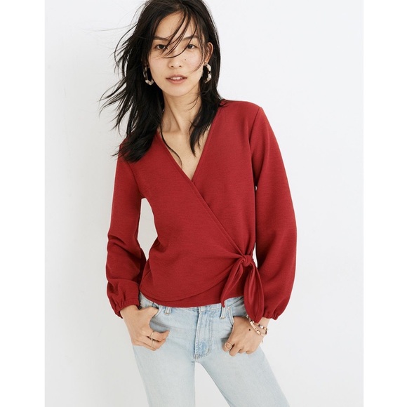 Madewell Tops - Madewell Texture & Thread Crepe Wrap Top New